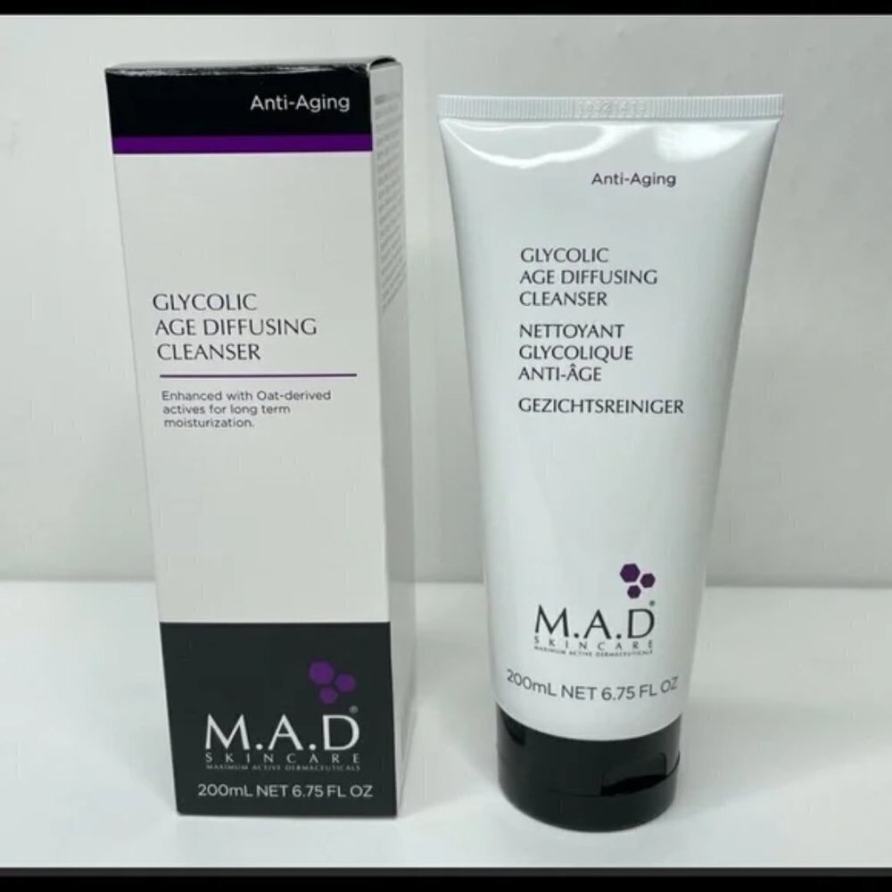 NEW M.A.D Skincare Glycolic Age Diffusing Cleanser NEW In Box skincare face